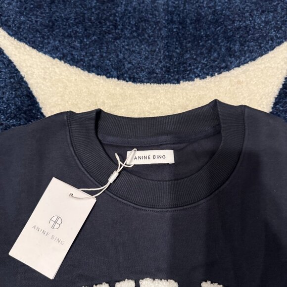 Anine Bing Sport Navy Blue Sweater Womens Small or Medium - Picture 2 of 3